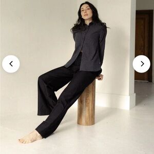 Anian Navy studio shirt - soft and breathable. Can wear for work or outdoors.